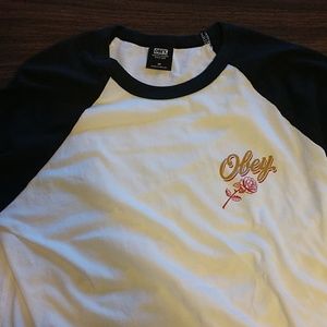 Obey Mid Sleeve T-Shirt MEDIUM